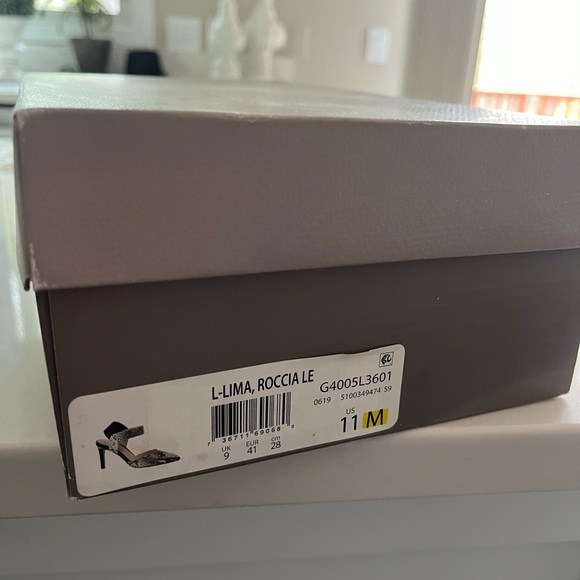 Franco Sarto Black and White Strappy Heels - Picture 3 of 3